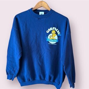 RUSS Vintage 80s/90s Garfield International Made In USA Crewneck Sweatshirt